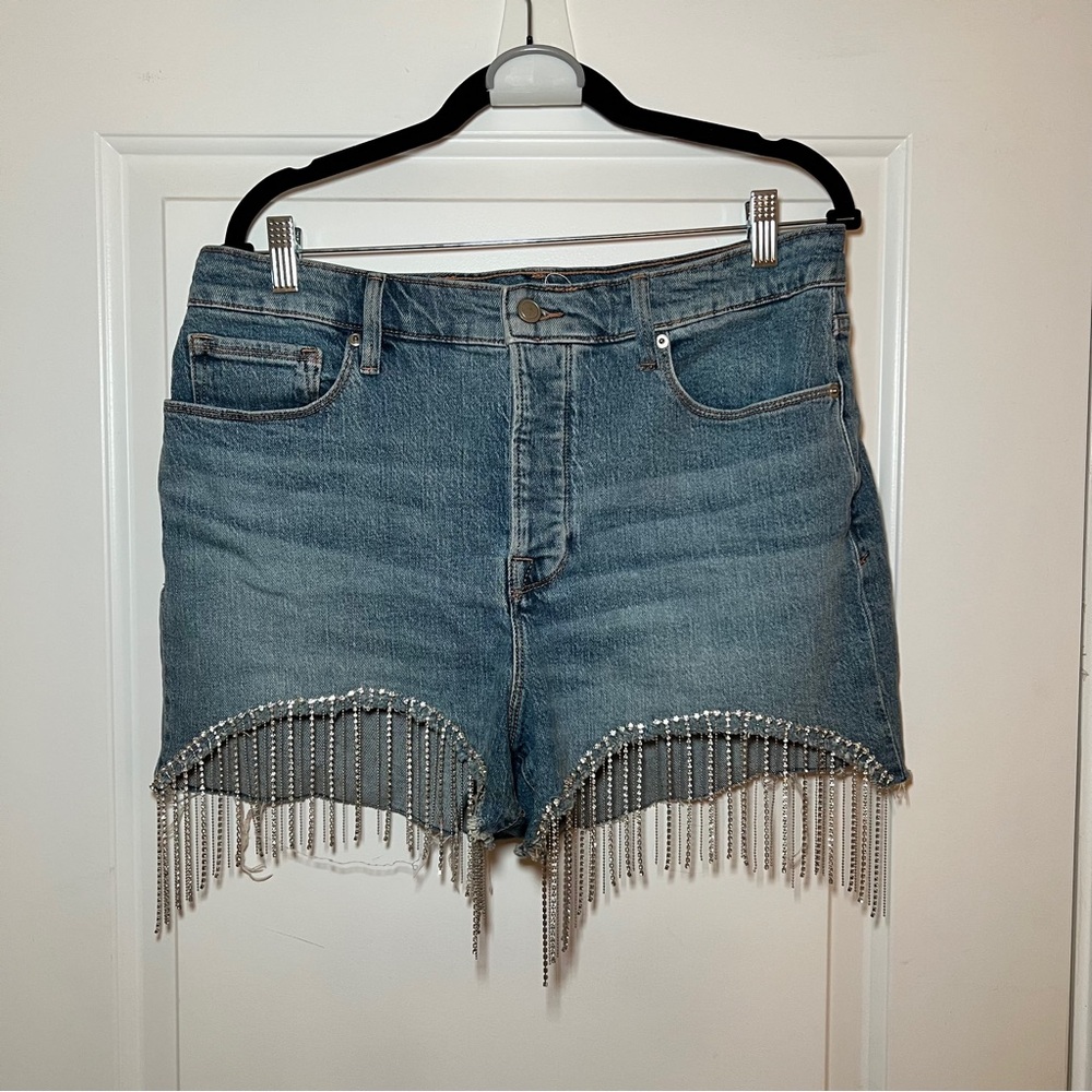 Good American Bombshell Diamond Shorts Size 12